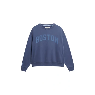 Abbildung von Superdry Athletic Essentials Relaxed CREW Sweatshirt, Damen, Größe: 44, Mariner navy