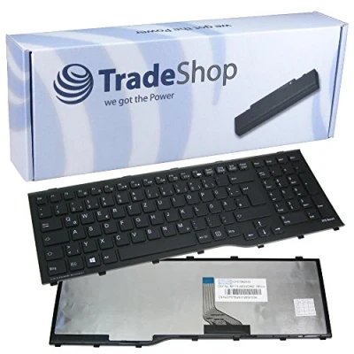 Abbildung von Trade Shop Premium Laptop Tastatur Notebook Keyboard Ersatz Deutsch QWERTZ für Fujitsu Siemens Lifebook A532 AH532 G21 G52 (mit Rahmen)