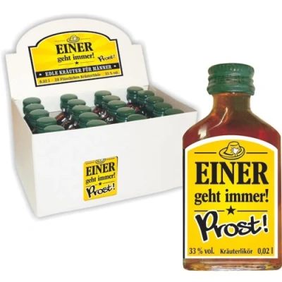 Abbildung von 20er Kräuterlikör Display 20 St kleine Schnäpse 2 cl Tlaschen für Männer (20er Box einer geht immer 50114)