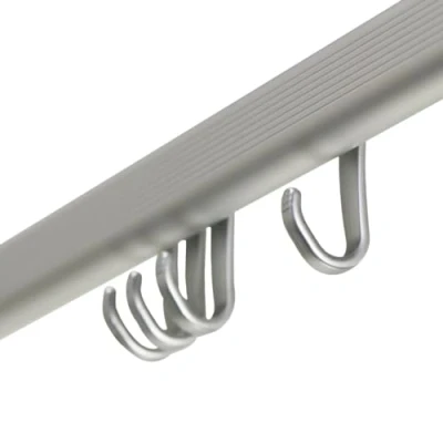 Abbildung von Duschvorhangstange Duschvorhangschienen Set Easy Roll Matt Aluminium, Sealskin, Aluminium