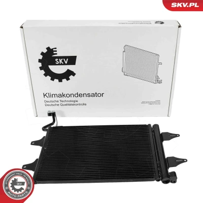 Abbildung von ESEN SKV 86SKV004 Klimakondensator mit Trockner Aluminium 515mm SKODA: Fabia 2 Schrägheck, Roomster, Combi, VOLKSWAGEN: Polo IV Schrägheck
