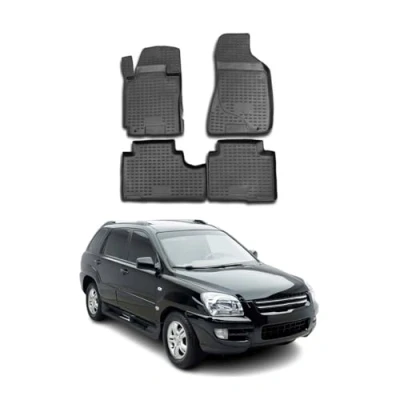 Abbildung von OMAC 4004444 Fußmattensatz Gummi, TPE (thermoplastischer Elastomer) 4 schwarz KIA: Sportage II