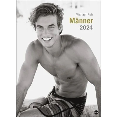 Abbildung von Männer Edition 2024. Jeden Monat ein sinnliches Schwarz Weiß Foto in einem Kalender im Großformat. Schöne Wandkalender XXL Hochformat 49 x 68 cm.