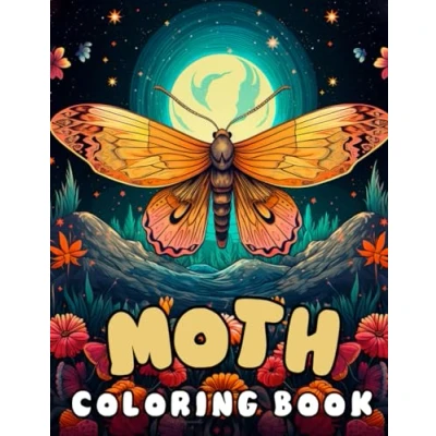 Abbildung von Moth Coloring Book: 100 Moths Pages for Kids and Adults