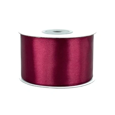 Abbildung von Creativery Satinband, Satinband 50mm x 25m Rolle Bordeaux
