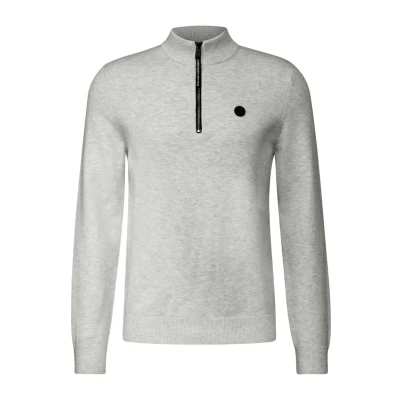 Abbildung von Street One MEN Softer Halfzip Strickpullover, Herren, Größe: Large, Grau