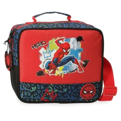Abbildung von Joumma Marvel Spiderman Urban Kulturbeutel, anpassbar, mit Umhängetasche, rot, 23 x 20 9 cm, Polyester, L, Kulturbeutel Schulterriemen