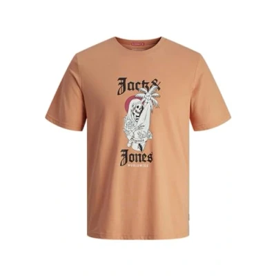 Abbildung von JACK&amp;JONES Herren JORCOCONUT Skull Tee SS Crew Neck T Shirt, Canyon Sunset, L