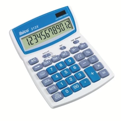Abbildung von ibico® Tischrechner 212X weiß/blau