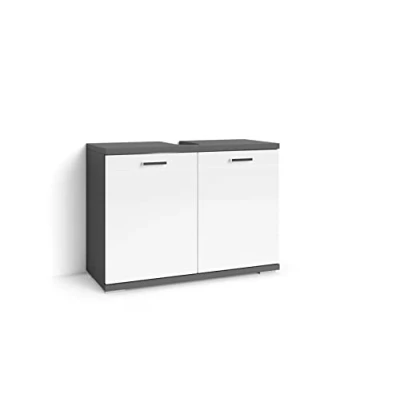 Abbildung von byLIVING Waschbeckenunterschrank &quot;Nebraska&quot;, Breite 80 cm, Badezimmerschrank, MDF Fronten in Hochglanz Optik