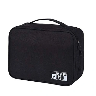Abbildung von HCFGS Elektronische Tasche Elektronik zubehör organisator universal travel Kabel Organizer (Schwarz)