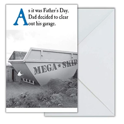 Abbildung von Is It Art Vatertagskarte mit Aufschrift Dad Skip
