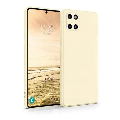 Abbildung von MyGadget Hülle für Samsung Galaxy Note 10 Lite robuste Silikon Schutzhülle TPU Case Slim Silikonhülle Back Cover Kratzfest Handyhülle Matt Beige