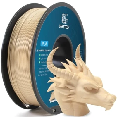 Abbildung von GEEETECH PLA Filament 1,75mm, 3D Drucker PLA, Maßgenauigkeit +/ 0.03mm, 1kg Spule (2.2 LBS) für Drucker, Knochen Weiß