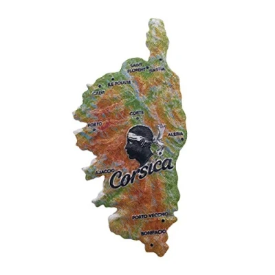 Abbildung von Korsika 3D Kühlschrankmagnet Touristische Souvenirs Harz Magnetische Aufkleber Home &amp; Kitchen Dekoration aus China