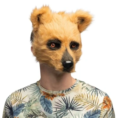 Abbildung von Boland Tiermaske aus Plüsch für Erwachsene, realistische Halbmaske Karneval, Mottoparty oder ein tierisches Cosplay Event