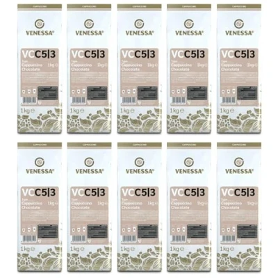 Abbildung von VENESSA Cappuccino Chocolate VC5/3 Aromatisiertes Getränkepulver mit feiner Kakaonote 10 x 1kg Vorteilspack löslichem Kaffee und Kakaopulver Alle Kaffeevollautomaten &amp; Vending geeignet