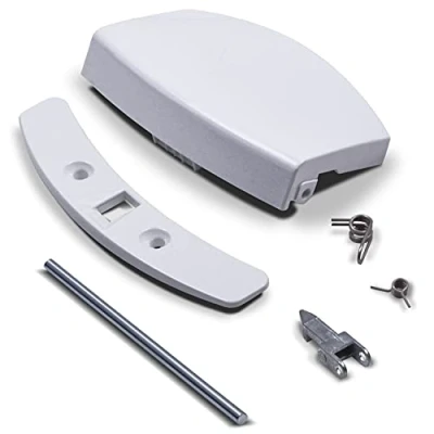 Abbildung von VIOKS Türgriff/Griff/Türhandgriff Ersatz für AEG Electrolux komplett Waschmaschine 405508700/3, 4055087003 Handgriff/Fenstergriff/Handgriff Set mit Schließnase Waschmaschinen