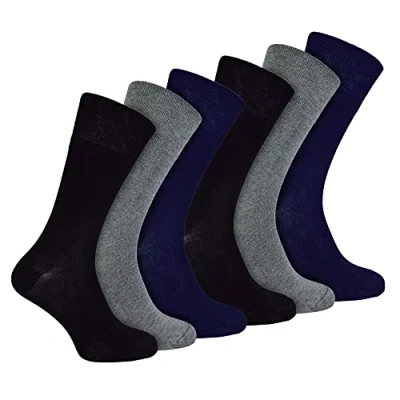 Abbildung von IOMI 6er Pack Herren Socken Ohne Gummibund Extra Weit Bambus Diabetikersocken für Geschwollene Beine (39 45, Bng)