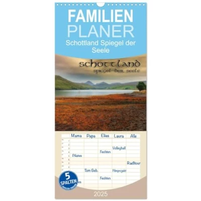 Abbildung von Familienplaner 2025 Schottland Spiegel der Seele mit 5 Spalten (Wandkalender, 21 cm x 45 cm), CALVENDO