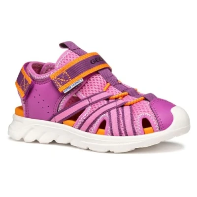 Abbildung von Geox Airadyum GI Trekkingsandale für Kinder, Größe: 34, Fuchsia orange Schuhe
