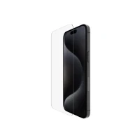 Abbildung von Belkin ScreenForce UltraGlass 2 antimikrobielle iPhone 15 Pro Max Display Schutzfolie, kratzfest, dünnes Glas, in Tests bestätigter Härtegrad 9H, mit Positionierungsschale zur blasenfreien Anbringung