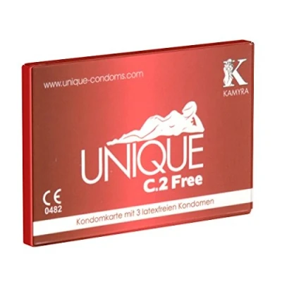 Abbildung von «Unique C.2 Free» Kondomkarte mit latexfreien Kondomen (3 Kondome) 3 St