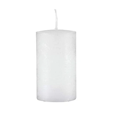 Abbildung von Kopschitz durchgefärbte Rustica Kerze, Stumpenkerzen Weiß, 20 x 7 cm, 1 Stück, rußarm, tropffrei