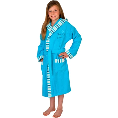 Abbildung von Wörner Kinderbademantel &quot;Smile aqua&quot;, (1 St.), mit Stickerei