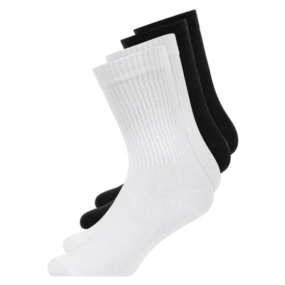 Abbildung von Snocks 4 PACK Socken schwarzweiß, Größe: 39 42, Schwarz weiß
