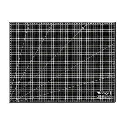 Abbildung von Vantage Schneidematte A2 (45x60 cm, selbstheilend, beidseitig nutzbar, mit Raster) schwarz