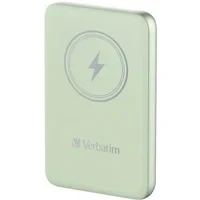 Abbildung von Verbatim Magnetic Power Bank 10000 mAh, Wireless Charger 15 W, 20 W PD per USB C, Powerbank klein und magnetisch für iPhone 15, 14, 13, 12, Pro, Max, Samsung, iPad, grün