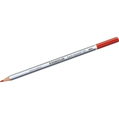 Abbildung von Staedtler 125 29 karat aquarell Farbstift, wasservermalbar, 6 Stück im Kartonetui, karmin