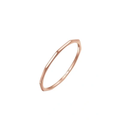 Abbildung von Elli GEO Eckig Trend Basic Minimal LOOK Ring, Damen, Größe: 54, Roségold