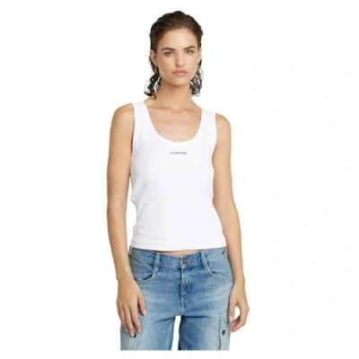 Abbildung von G STAR SLIM RIB TANK TOP Top, Damen, Größe: Large, White