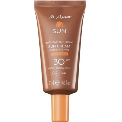 Abbildung von M. Asam SUN Intensive Anti Aging Sonnencreme Gesicht LSF 30 (50 ml) Gesichtscreme mit sofortigem Schutz vor UVA &amp; UVB Strahlung, beugt sonnenbedingten Hautschäden vor, Aloe Vera Kokoswasser