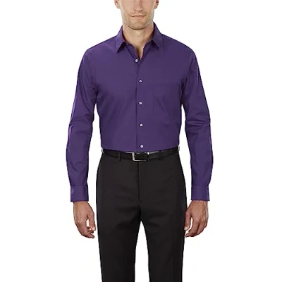 Abbildung von Van Heusen Herren Kleid Shirt Regular Fit Popeline Solid Klassisches Hemd, Purple Velvet, 42 cm Hals 91 94 Ärmel
