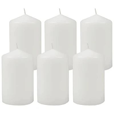 Abbildung von HS Candle Stumpenkerze Blockkerze (6 tlg), Wachskerzen Ø6cm x 13,5cm Kerze in vielen Farben
