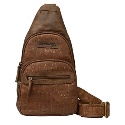 Abbildung von GreenLand Nature Cityrucksack &quot;NATURE Leather Cork&quot;, Rechtsseitig oder linksseitig tragbar