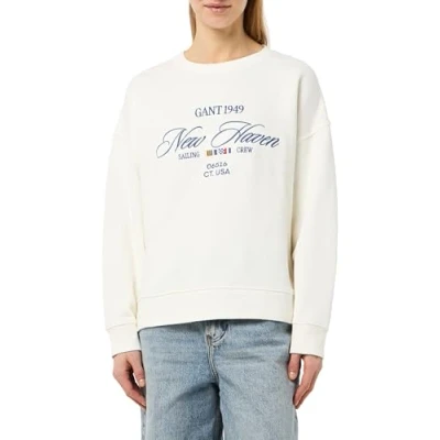 Abbildung von GANT Graphic Sweatshirt, Damen, Größe: Large, Eggshell