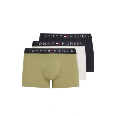 Abbildung von Tommy Hilfiger Trunk 3 PACK Panties, Herren, Größe: Medium, Faded olive/desert sky/misty coast