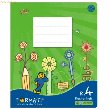 Abbildung von Formati 060561064 Rechenheft R.4, kariert, Zahlen lernen, 195 x 240 mm, weiß