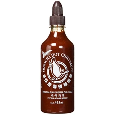Abbildung von Flying Goose Sriracha Sauce schwarzer Pfeffer 455 ml