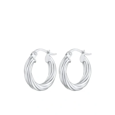 Abbildung von Elli Twisted LOOK Ohrringe, Damen, Größe: One Size, Silber