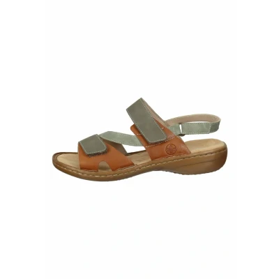 Abbildung von Rieker Riemensandalette, Damen, Größe: 40, Olive cayenne schilf Schuhe