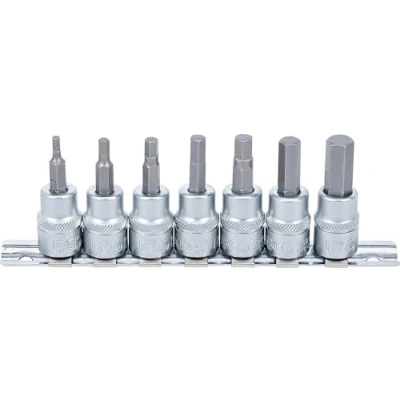Abbildung von BGS 5107 Bit Einsatz Satz 7 tlg. 10 mm (3/8&quot;) Innensechskant 3 CV Stahl