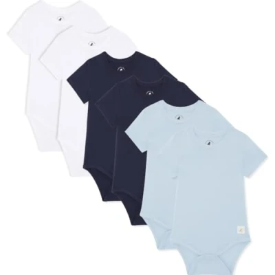 Abbildung von Bramble &amp; Bear Unisex Baby (3/6er pack) Kurzärmelige Westen Vests, Blau/Weiss (6 er Pack), 2 3 Jahre