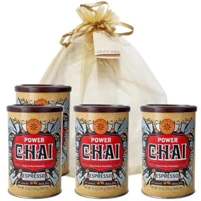 Abbildung von GUSTONE. David Rio Geschenkset Power Chai Espresso 4 x 398g Dosen Latte