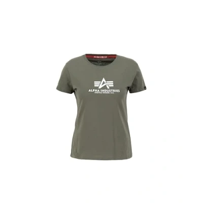 Abbildung von Alpha Industries NEW Tshirt print, Damen, Größe: Small, Dark olive