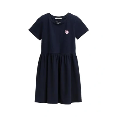Abbildung von TOM Tailor MINI MIT Struktur Jerseykleid für Kinder, Größe: 128/134, Sky captain blue